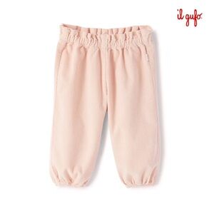Il Gufo Light Pink Elastic-Waist Jogger Pants for Kids